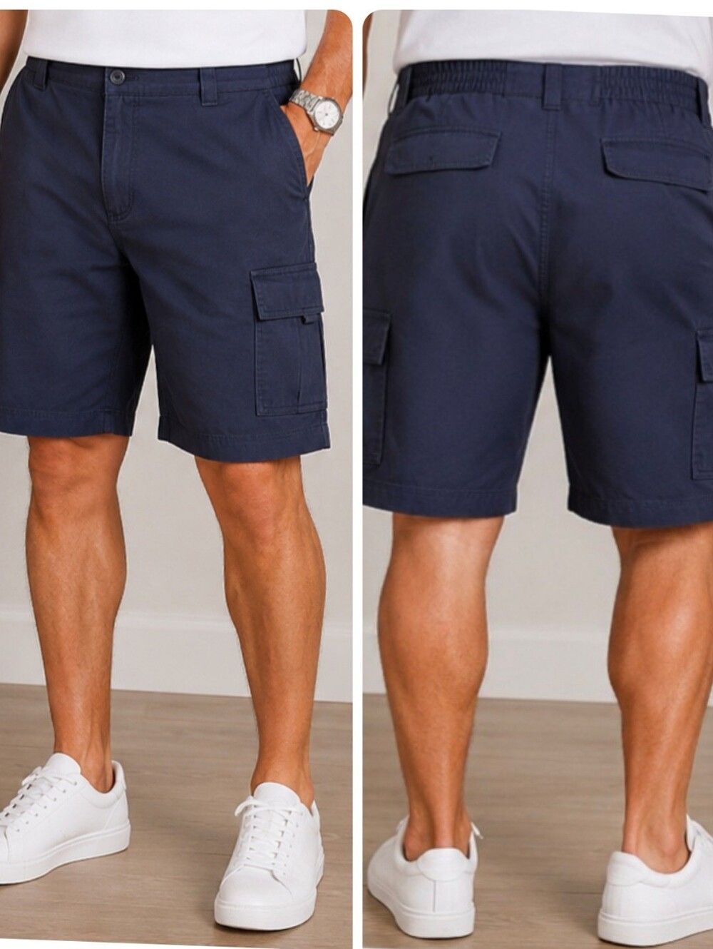 NWT Roundtree & Yorke Navy Cargo Shorts 52